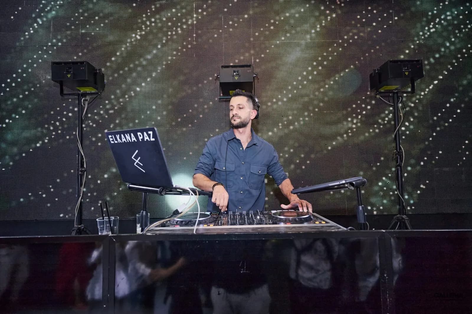 Elkana Paz at the DJ booth during an event